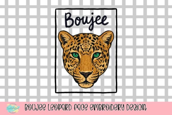 Boujee Leopard Face Embroidery Design