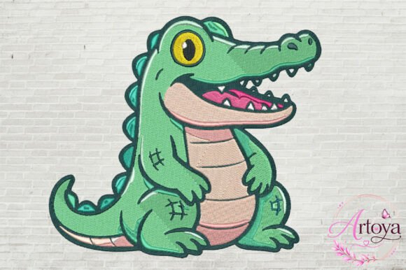 Crocodile Machine Embroidery