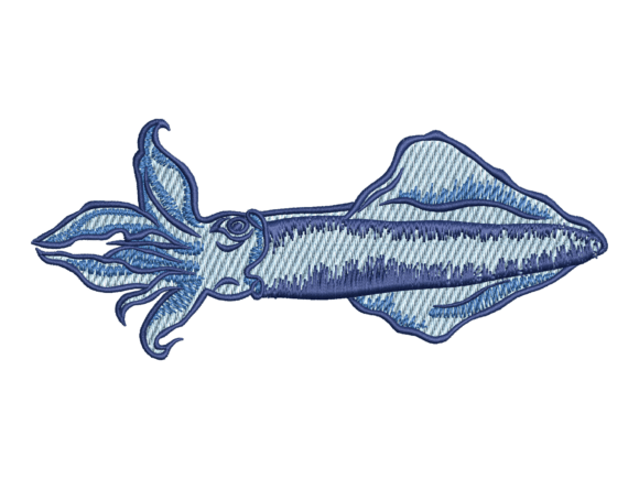 Decorative Squid Embroidery