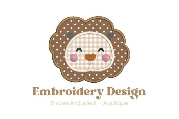 Kids Lion Appliqué Embroidery