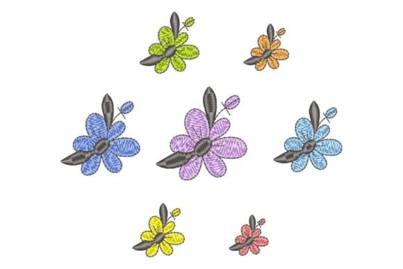 Mini Flowers Set Embroidery Design