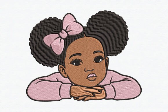 Peekaboo Girl Embroidery Design