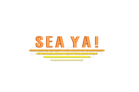 Sea Ya Embroidery, Summer Design