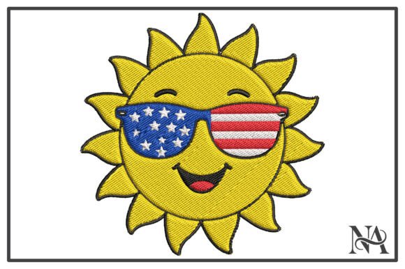 USA Flag Sunglasses Sun Embroidery